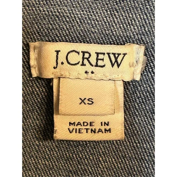 J. CREW Button Down Long Sleeve Jean Jacket Size XS (4484) Blue - Image 3