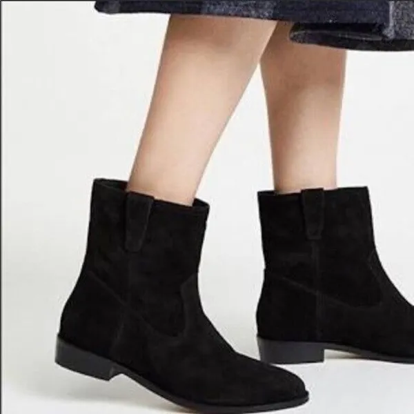 Rebecca minkoff suede‎ short boot black nwob 6 chasidy - Image 3