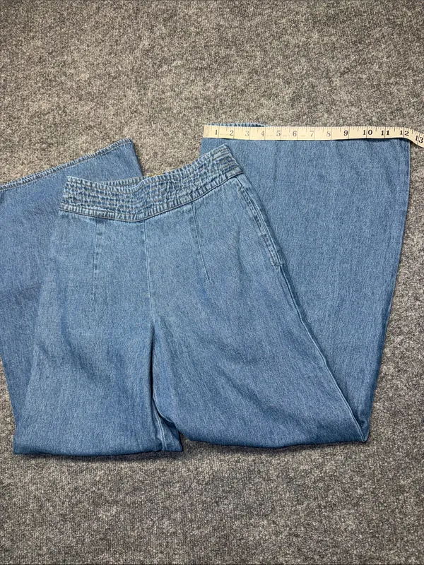 Eleven.O.One Wide-Leg High-Waist Flare Pants in Light Blue - Image 4