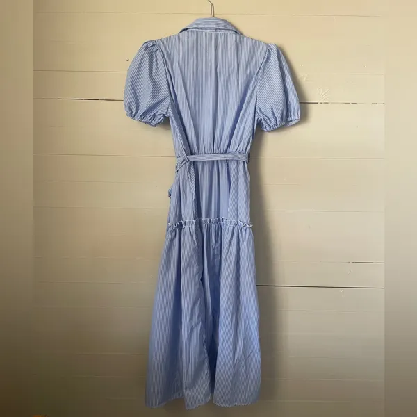 SHEIN Light Blue Striped Midi Dress - Image 2