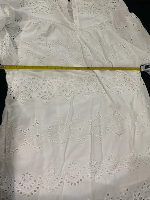 Universal Threads White Eyelet Cotton Women’s Dress - Image 4