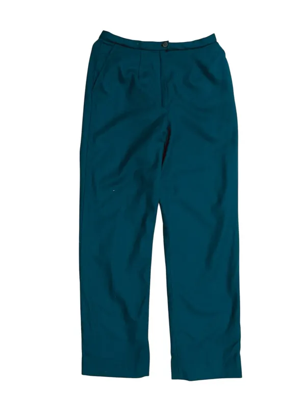 Pendleton Vintage 70s Teal Virgin Wool Lined Pants Size 12 - Image 3