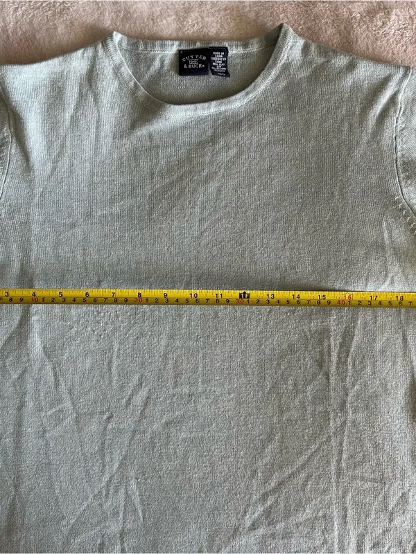 Cutter & Buck Silk Cashmere Crewneck Sweater Ladies Size L Y2K Minimalist Preppy - Image 5