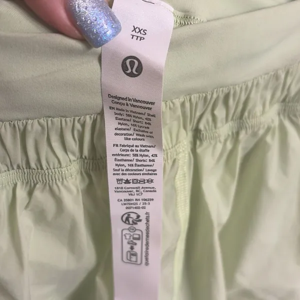 ✨Lululemon Translucent 2-in-1 High-Rise Lemongrass 3” Sz XXS Shorts✨ - Image 11