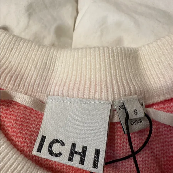 ICHI Brielle Jacquard Long Sleeve Pullover Sweater - Image 8