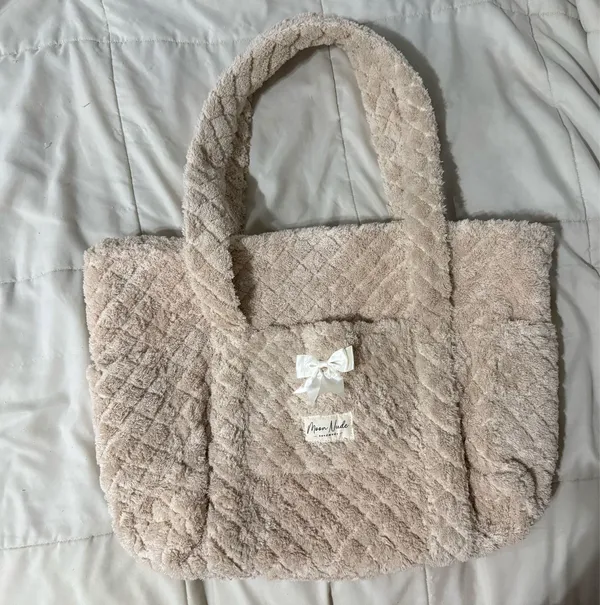 Moon Nude Teddy Tote Bag Tan - Image 4