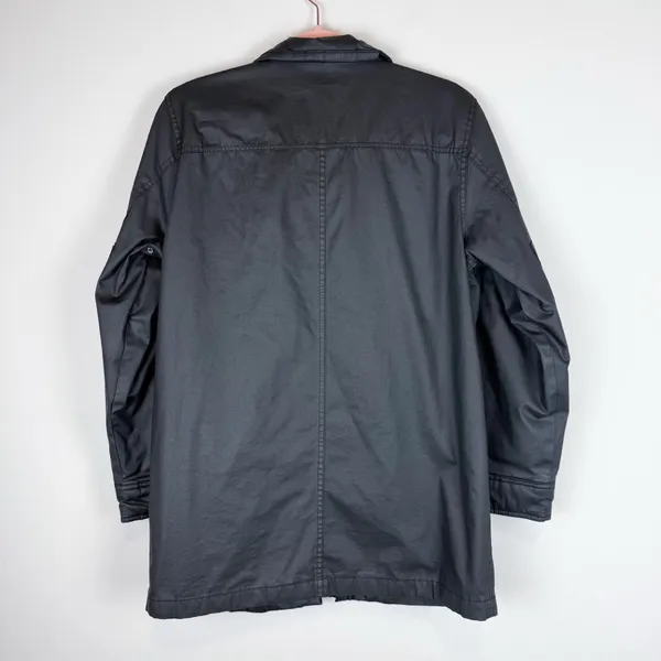 Lauren Ralph Lauren Black Waxed‎ Cotton Barn Jacket Chore Coat Size Small - Image 10