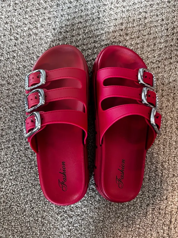 Hot pink sandals Red Size 7 - Image 3