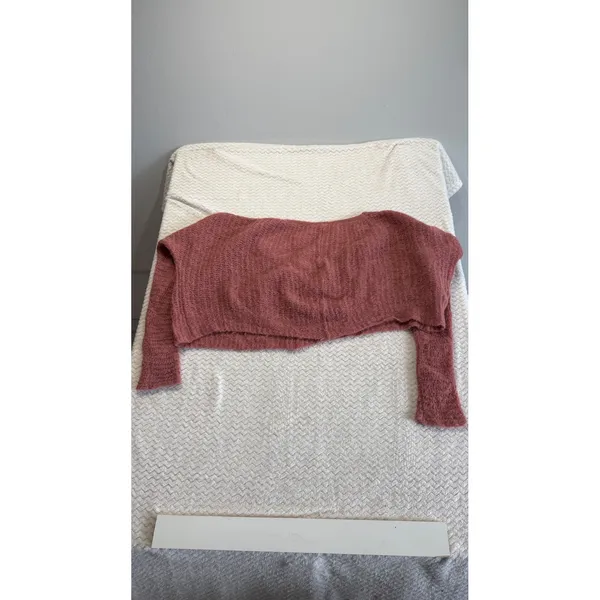 Free People Alpaca Blend V-Neck Cropped Sweater Rose Pink OB1010814 Small - Image 8