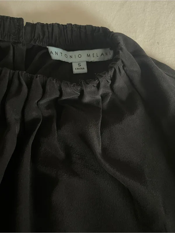 ✨ Antonio Melani 100% Silk Black High Neck Blouse | Size S ✨ - Image 4