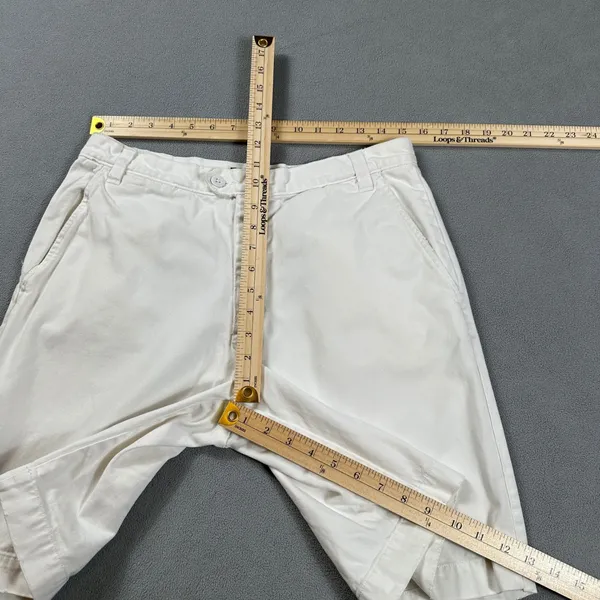 Vintage Abercrombie and Fitch Chino Shorts Womens 10 31W White High Rise Cotton - Image 3