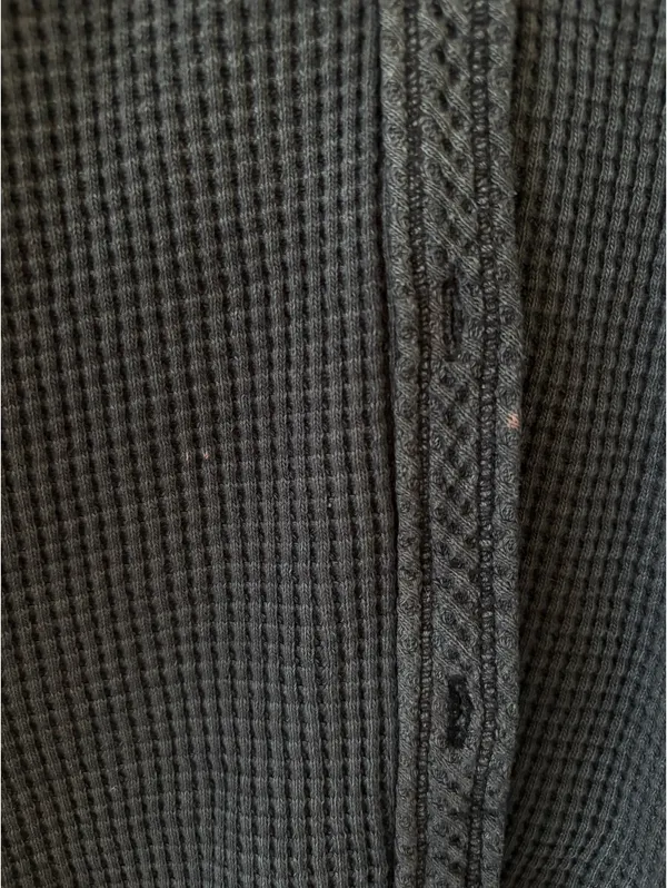 Aerie Women’s Lumberjane Waffle Knit Shacket Button-Up Shirt Dark Grey XS - Image 6