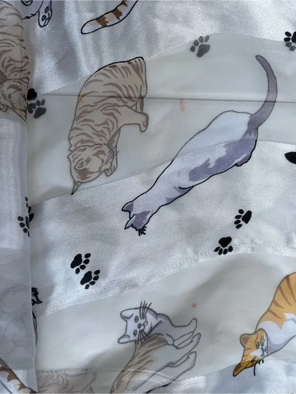 Unbranded Silky Cat Scarf White - Image 5