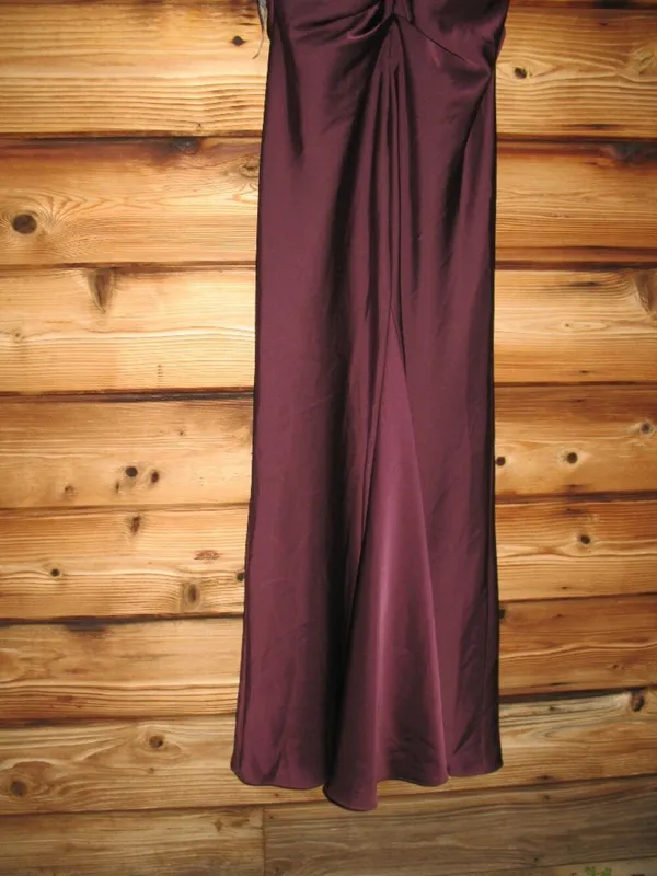 NWT Betsy & Adam Velvet Satin Plum Gown Dress Size 12 - Image 11