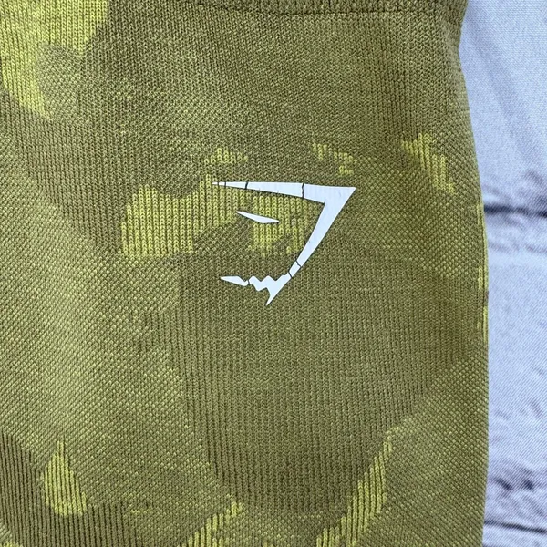 Gym Shark Adapt Leggings Women's XL Green Camo Jacquard High Waist Butt Scrunch - Image 6
