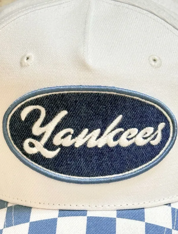 New Mitchell & Ness MLB NY Yankees checkered & denim classic snapback hat - Image 3