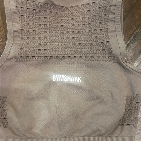 Gymshark Brown Perforated Sports Bra XS/S - Image 2