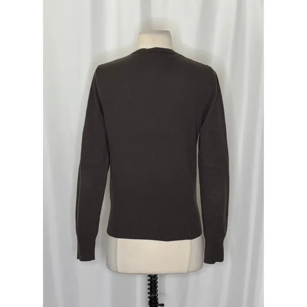 UNITED COLORS OF BENETTON Argyle Wool Blend V-Neck Sweater Preppy Size Small - Image 8