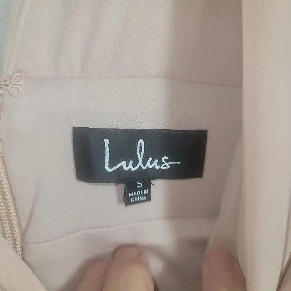 Lulus Heavenly Hues Blush Pink Chiffon Maxi Dress Small Pleated Plunging V-neck - Image 2