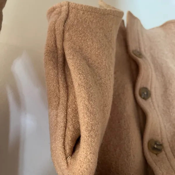 Wilfred Free Aritzia Ganna Shirt Jacket Camel Tan Boiled Wool‎ Shacket Small - Image 5