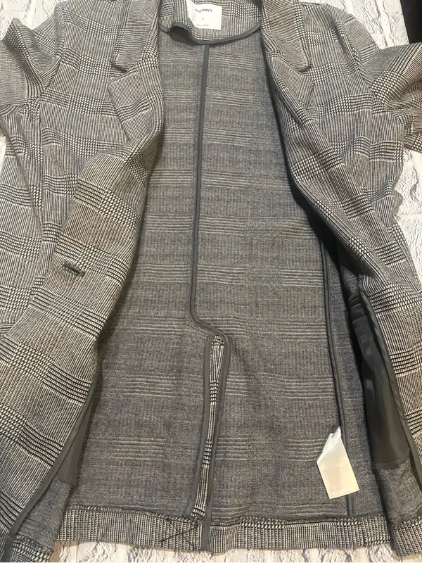 NWOT Old Navy Gray Glen Plaid‎ Open-Front Blazer - Image 10