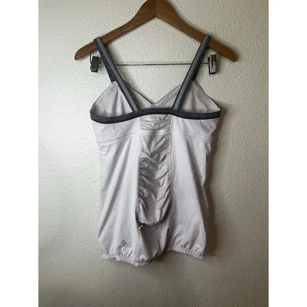 Lululemon v neck tank top light pink grey WOMENS 10 - Image 2