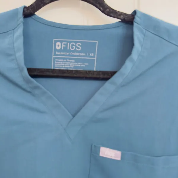 261 | FIGS Technical Collection Women‎ XS V-Neck Medical Nurse Healthcare Teal - Image 3