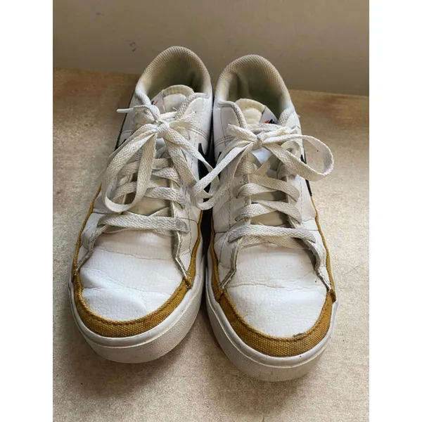 Nike Court Legacy Sneakers White Black Gold Streetwear 6.5 Retro Y2K 90s Classic - Image 4