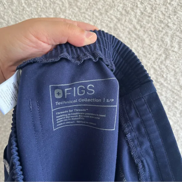 Figs Women’s Technical Collection Navy‎ Blue Lola Skinny Scrub Pants Size Small - Image 3