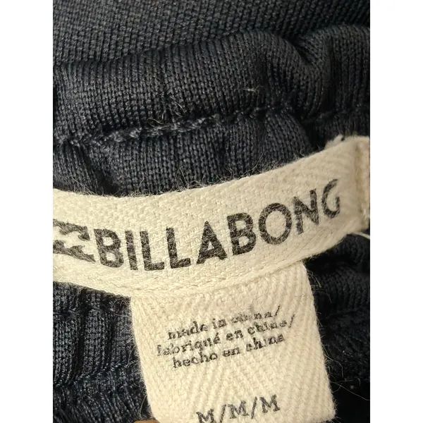 Women Billabong Track Pants Black White Size M - Image 3