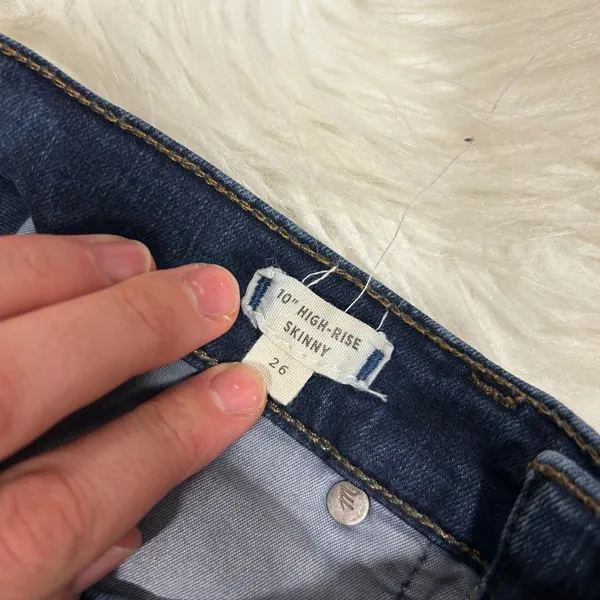 Madewell 10 Inch High Rise Skinny‎ Jeans Dark Wash Size 26 - Image 4
