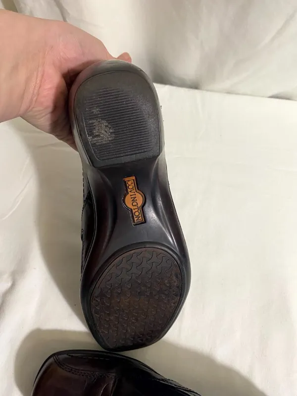 Covington Marta Women’s Brown Leather Slip On Shoes Size 7W Comfort Low Heel - Image 8