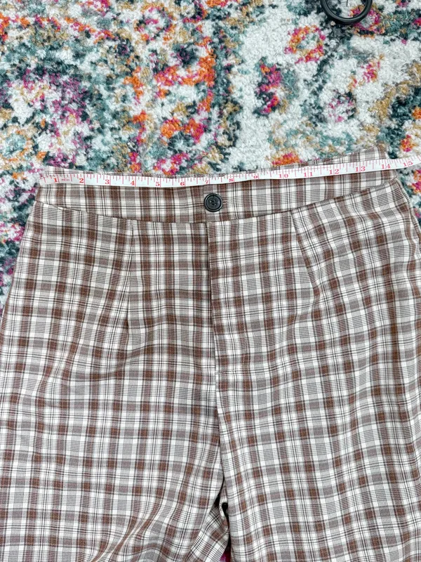 Plaid Pants Brown Size 28 - Image 5