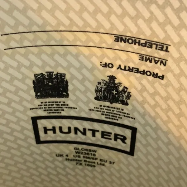 Hunter Black Winter Rain Boots High Shine Waterproof - Image 4
