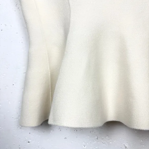 Anthropologie Maeve Bustier Peplum Tank Double Crisscross Straps Ivory Medium - Image 10