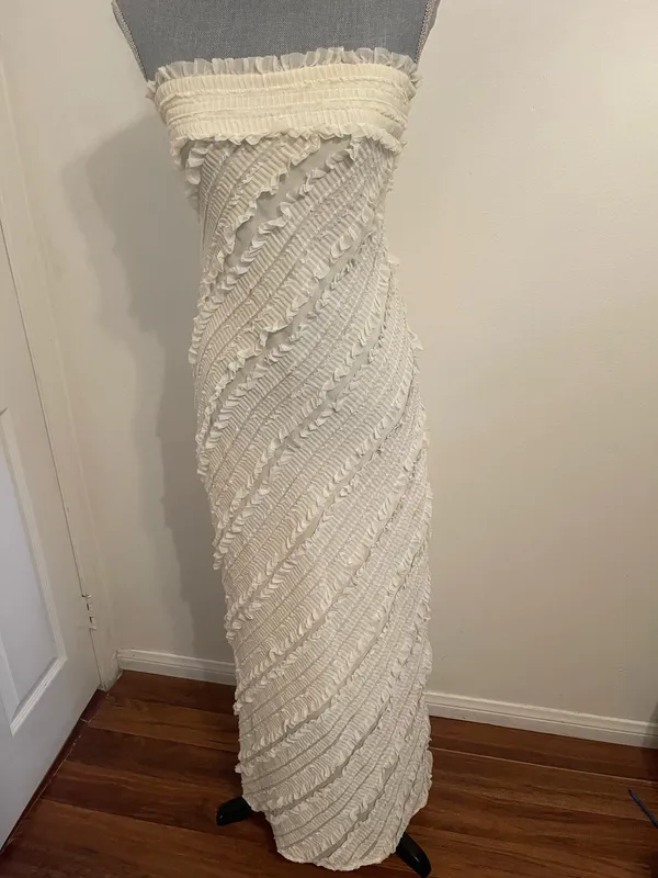 Endless Rose Strapless Ruffle Maxi Dress - Image 4