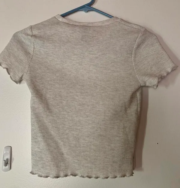 Wild Fable Cropped Waffle Knit Tee - Image 2