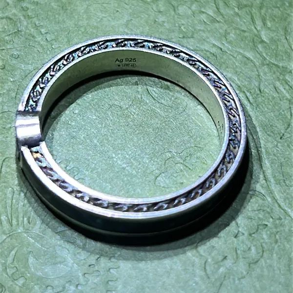 Gucci Interlocking G Enamel Ring Black Ag925 - Image 4
