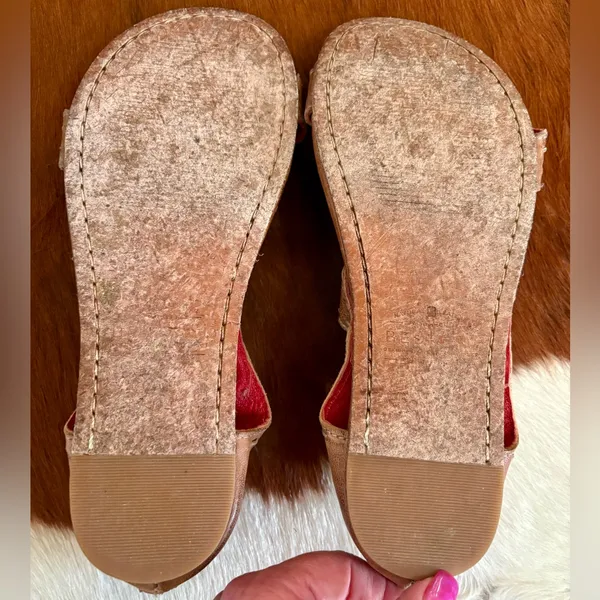 BED STU Leather Sandals Zip Up Back - Image 8