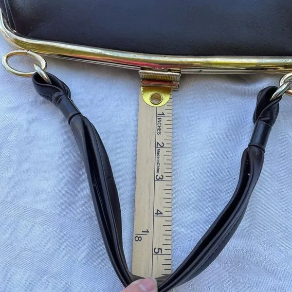 Vintage Midcentury faux leather satchel - Image 7
