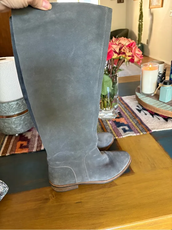 UGG Charcoal Suede Daley Riding Boots - Image 3