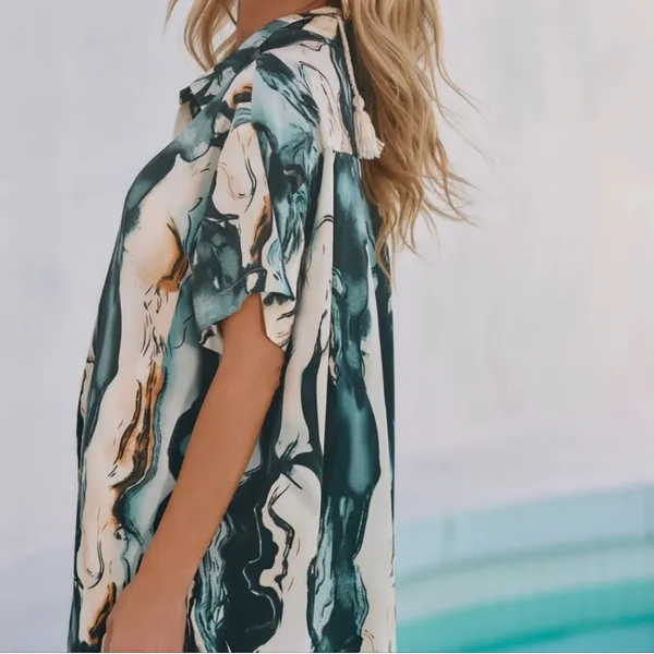 Vaughn Blue Sea Womens Top- Size Small- NWT - Image 2