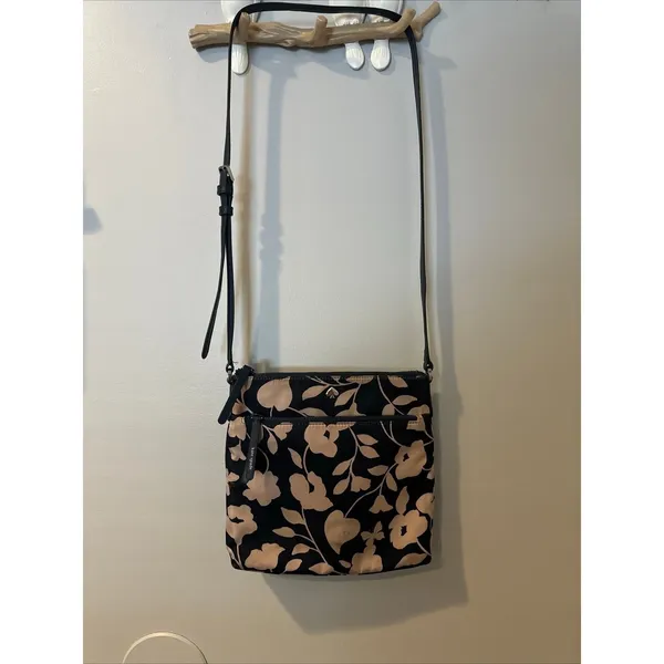 Kate Spade Jae Garden Vine‎ Nylon Crossbody Purse Bag Navy Floral T - Image 10