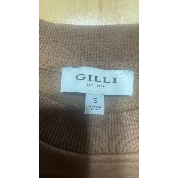 Gilli Womens‎ Brown Good Vibes Only Graphic Sweatshirt Size Small - Image 2