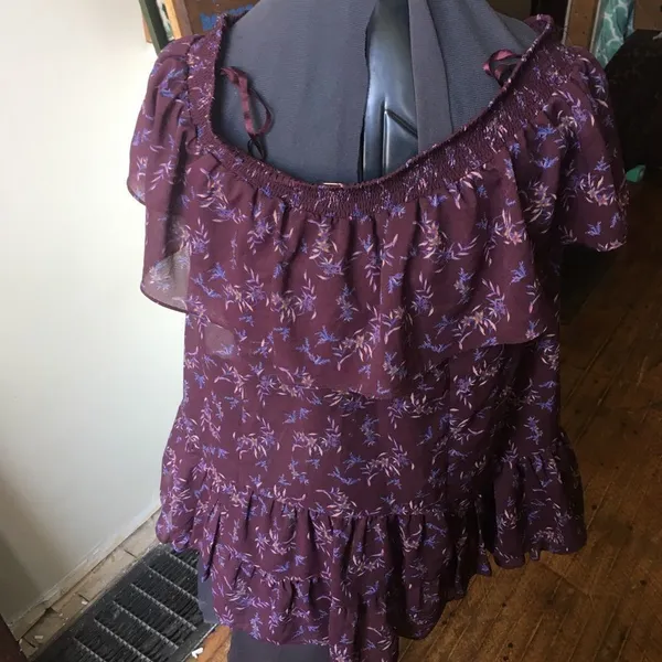 Free People off the shoulder floral flowy tunic - Image 2