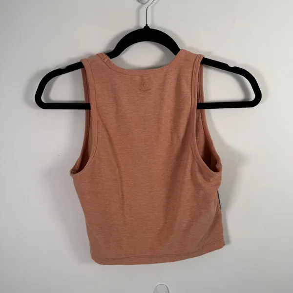 Beyond Yoga Tank Top Crop Peach Grey Colorblock Active Gym Womens Medium - Image 5