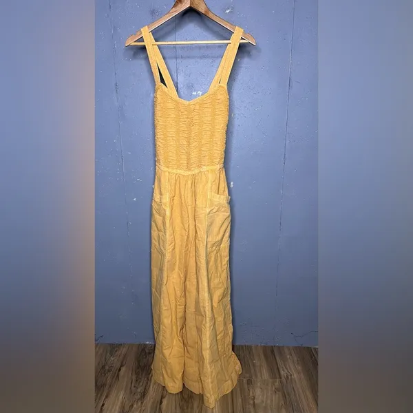 Free People Forever Always Cotton Wide Leg Jumpsuit (medium) - Image 4