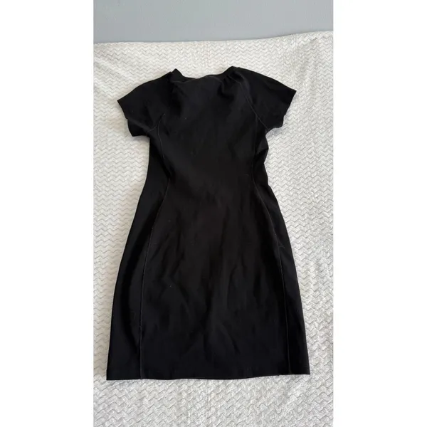 James Perse Standard Black Short Sleeve Mini Dress WHTP6407 Size 0 - Image 2