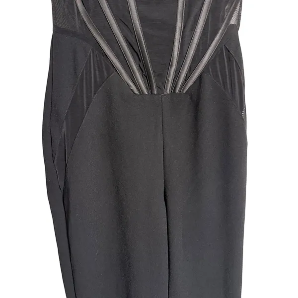 House of CB Mylene Corset Straight Leg Black Cocktail Formal Jumpsuit S - Image 9