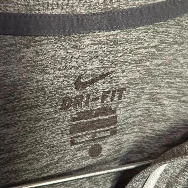 Nike Dri-Fit Athletic Athleisure Gym Running Half Zip Pullover Gray Size Small - Image 2